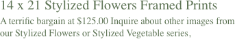 14 x 21 Stylized Flowers